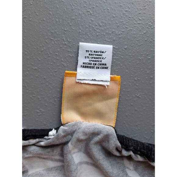 Ruby Rd Womens Tunic Top PXL Black White Leaf Print Blouse 3/4 Sleeve Lagenlook - Picture 4 of 8